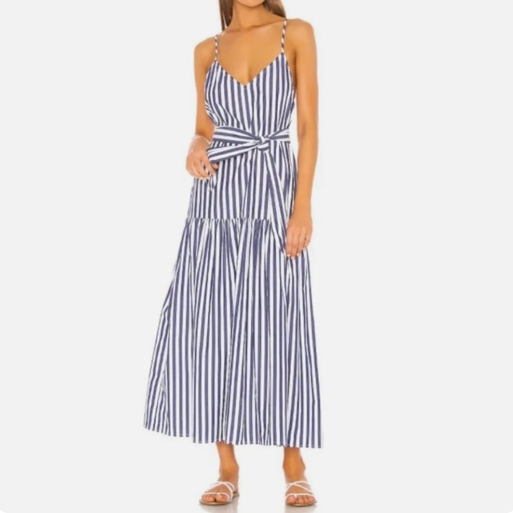 Mara Hoffman Blue and White Striped Dress / Swim Cover Up